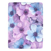 Anemone Floral Throw Blanket - Ultra-Soft 60x80 Fleece Blanket with Pastel Purple and Blue Anemone Design